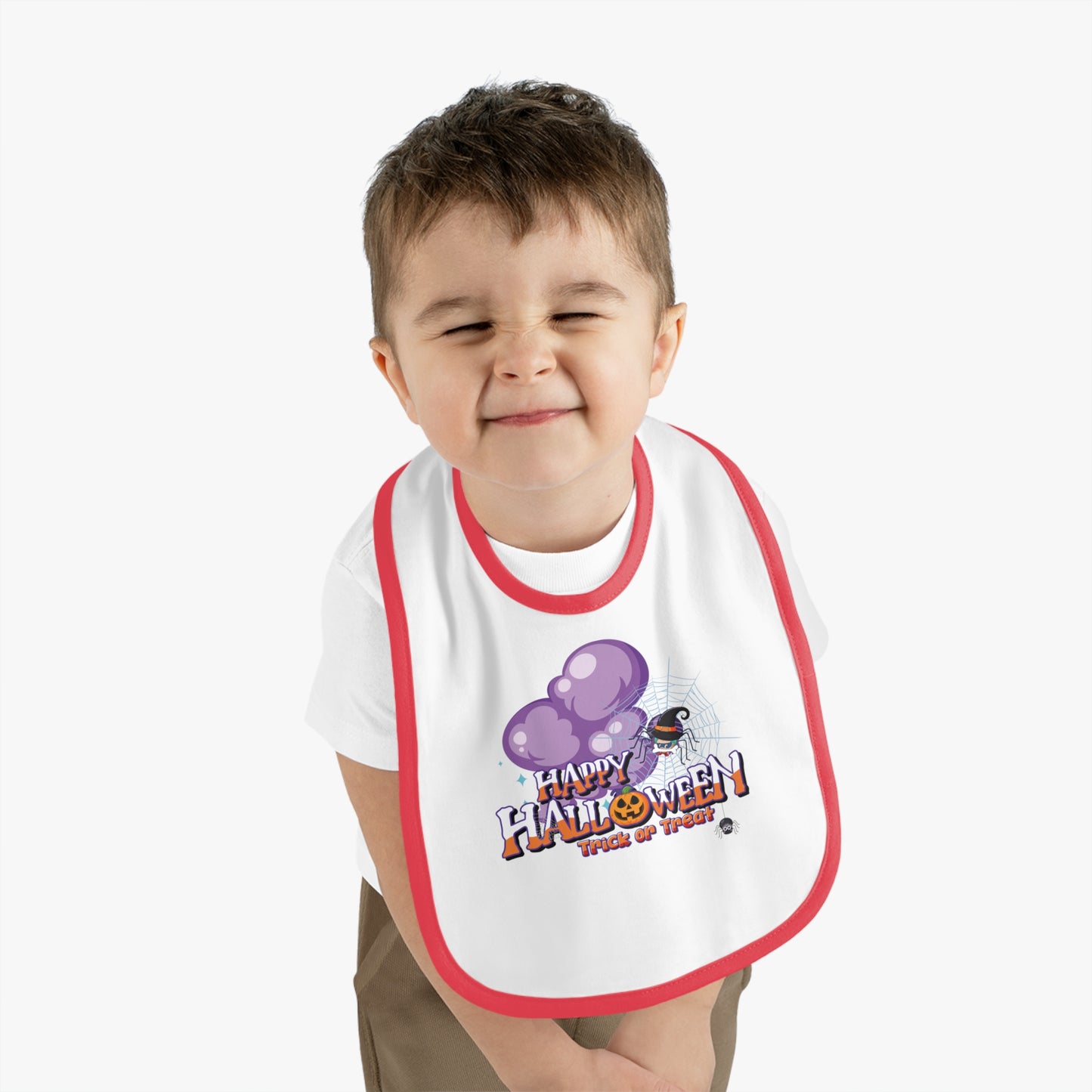 Baby Bib - Happy holloween - spider kiddo