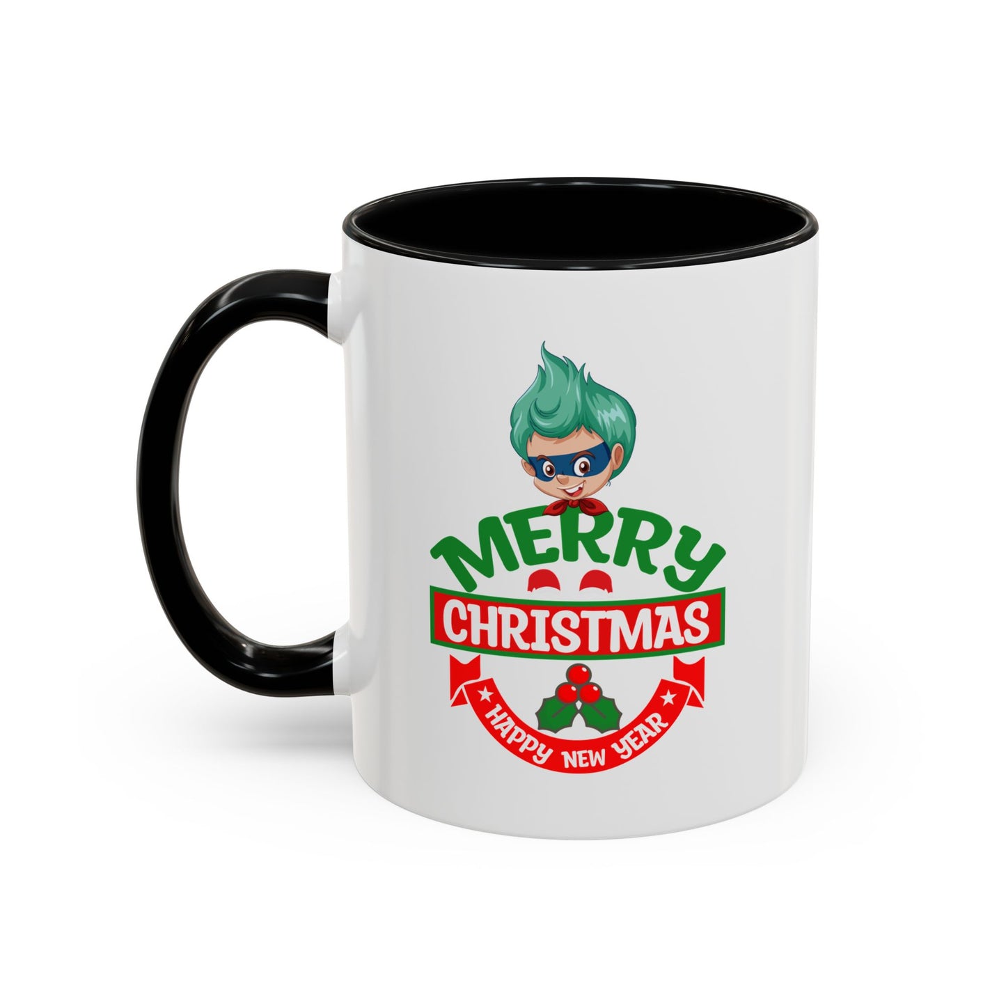 Accent Coffee Mug - Merry chridtmas from super kiddo