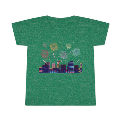 Toddler T-shirt - Super kiddo with fireworks - [[{"value":"Wonderwear Kid"}]]