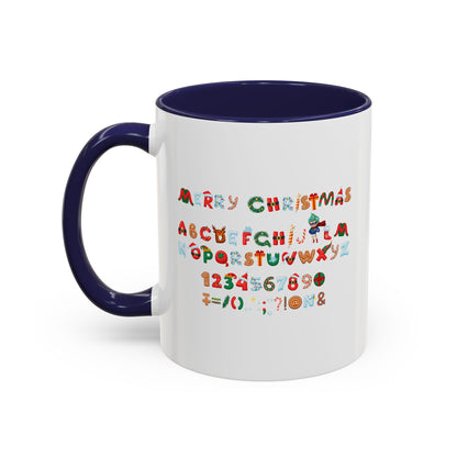 Accent Coffee Mug - Christmas alphabet - [[{"value":"Wonderwear Kid"}]]