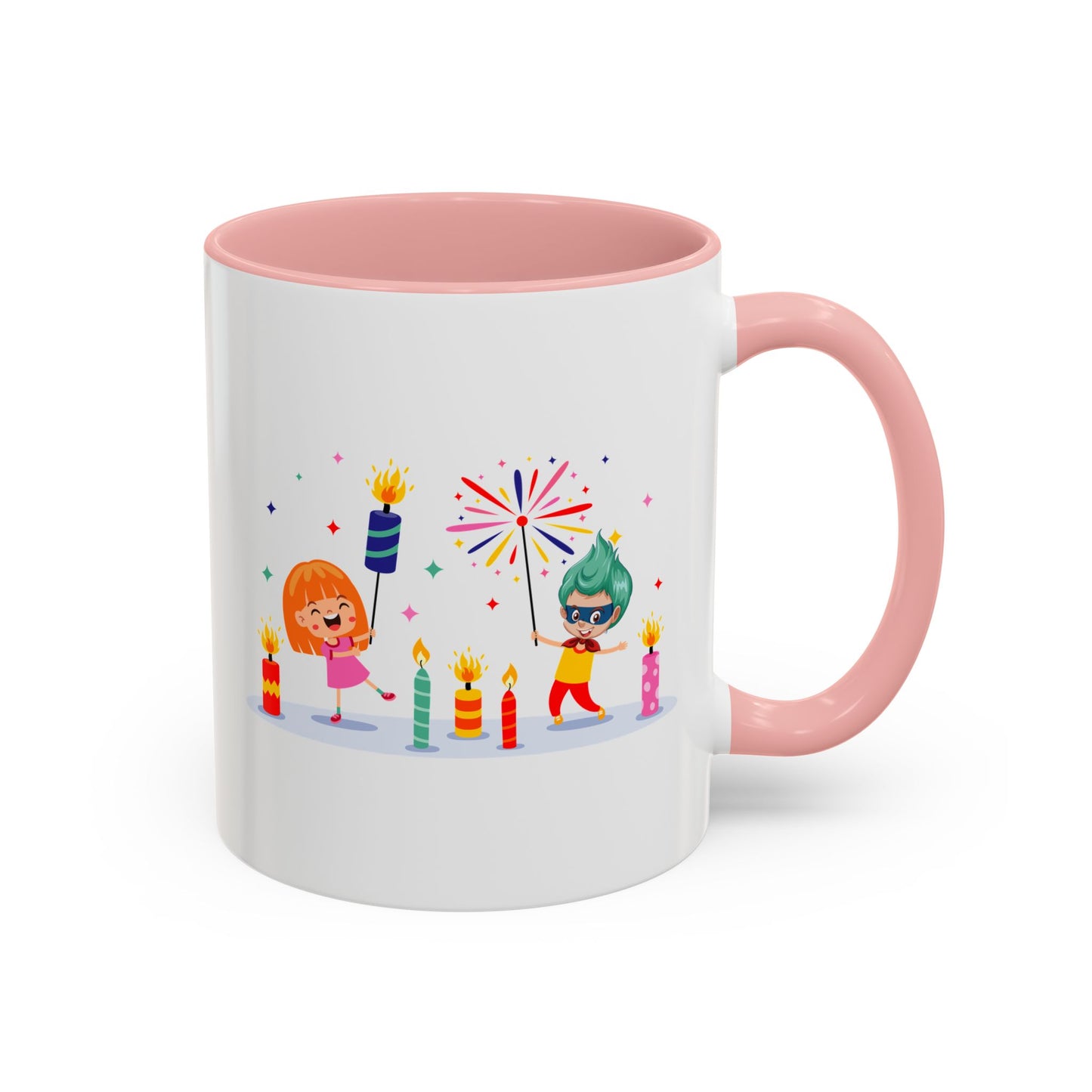 Accent Coffee Mug - Super kiddo lighting fireworks