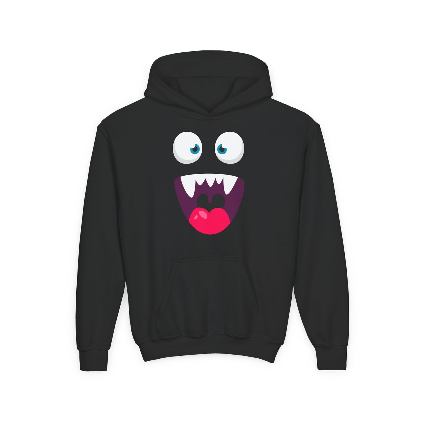 Youth Heavy Blend Hooded Sweatshirt -  Cute monsters face