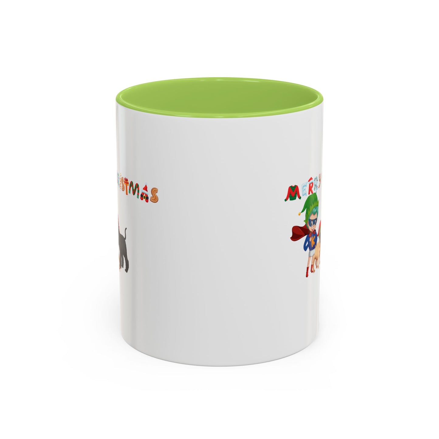 Accent Coffee Mug - Super kiddo woith pet friends