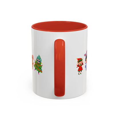 Accent Coffee Mug - Super kiddo in christmas tree attire - [[{"value":"Wonderwear Kid"}]]