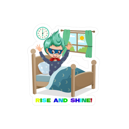 Halloween Kiss-Cut Vinyl Decals – Super kiddo teaches us to wake up early - [[{"value":"Wonderwear Kid"}]]