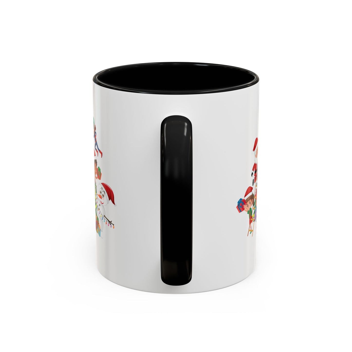 Accent Coffee Mug - Super kiddo making christmas tree
