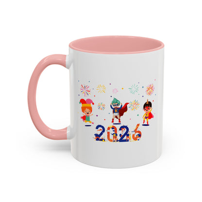 Accent Coffee Mug - Super kiddo and other hero - [[{"value":"Wonderwear Kid"}]]
