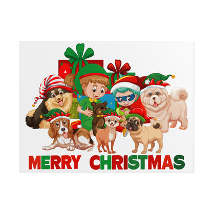 Rolled Posters - Christmas with super kiddo pet friends with text - [[{"value":"Wonderwear Kid"}]]