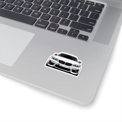 Kiss-Cut Vinyl Decals - White sports car Printify