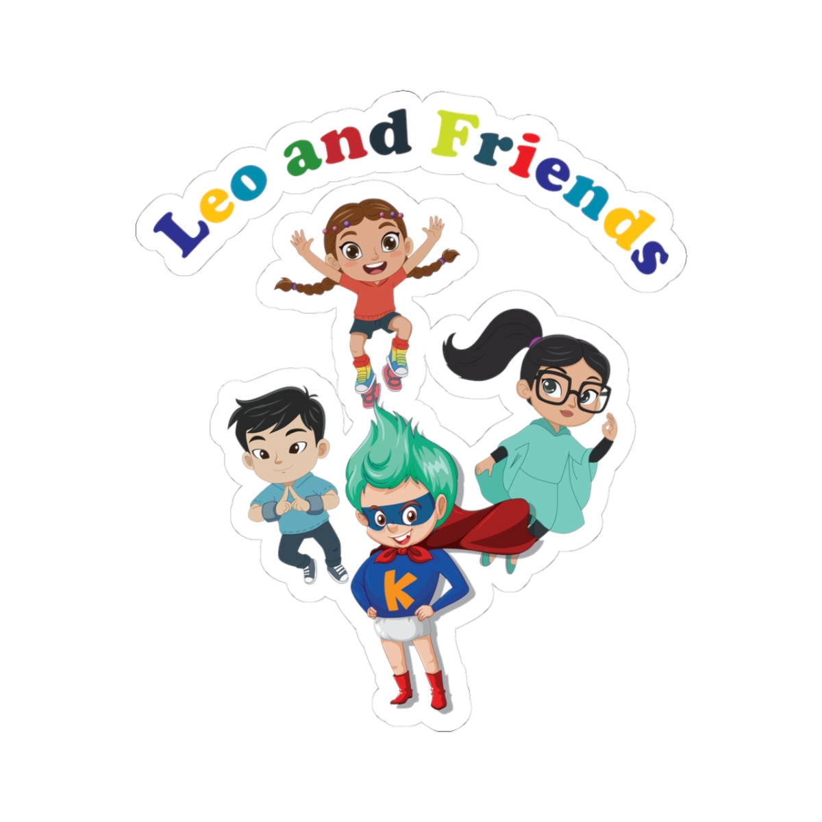Kiss-Cut Stickers - Leo & Friends - [[{"value":"Wonderwear Kid"}]]