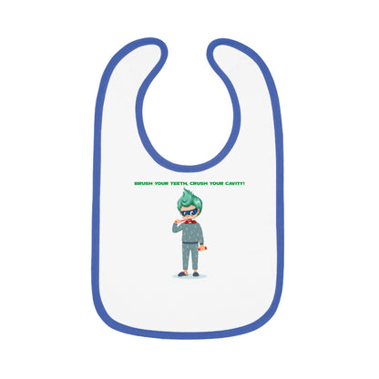 Baby Bib - Super kiddo brushing teeth - [[{"value":"Wonderwear Kid"}]]