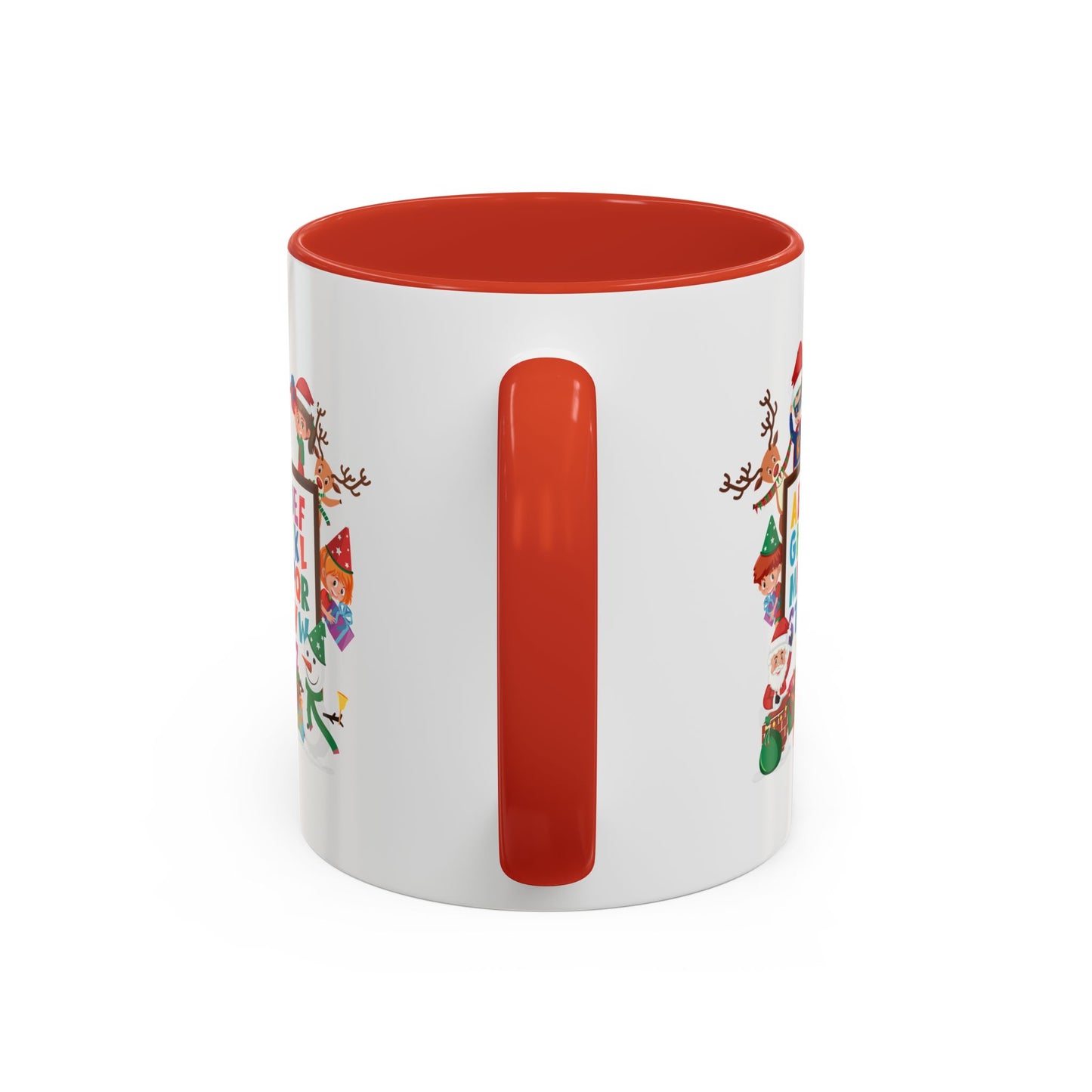 Accent Coffee Mug - Christmas alphabet with super kiddo