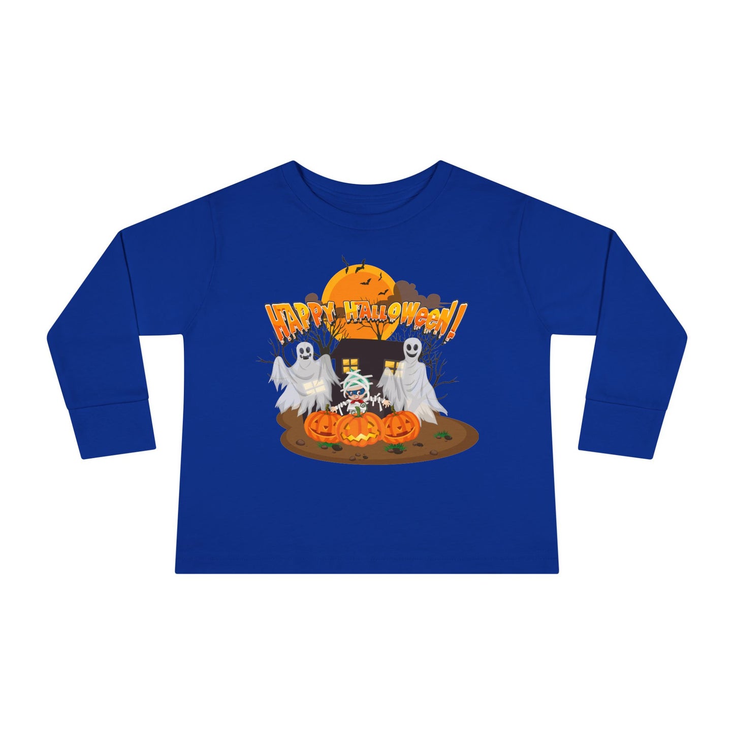 Toddler Long Sleeve Tee - Super kiddo with ghost - [[{"value":"Wonderwear Kid"}]]