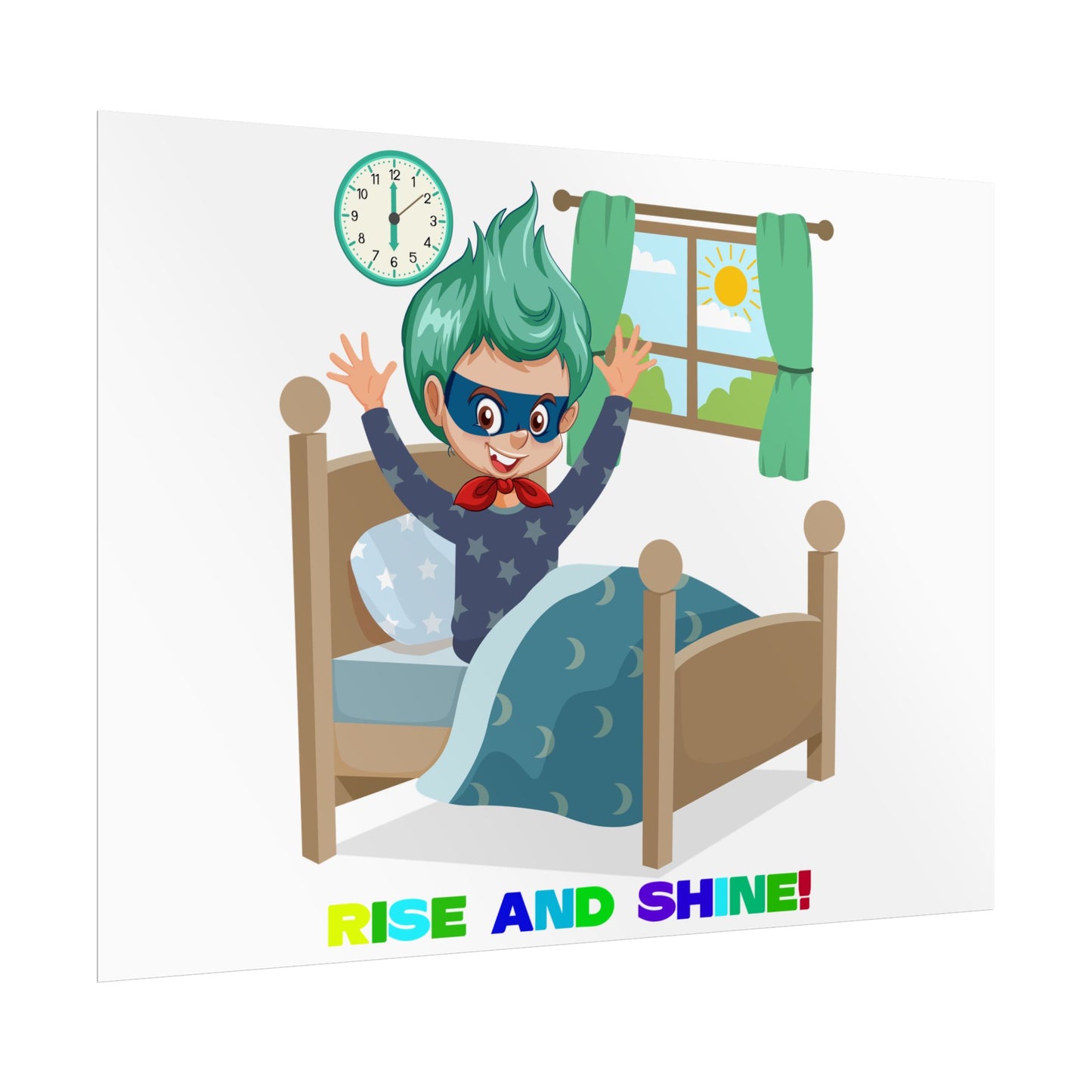 Rolled Posters - Super kiddo teaches us to wake up early - [[{"value":"Wonderwear Kid"}]]