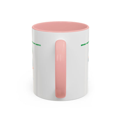 Accent Coffee Mug - Super kiddo brushing teeth - [[{"value":"Wonderwear Kid"}]]