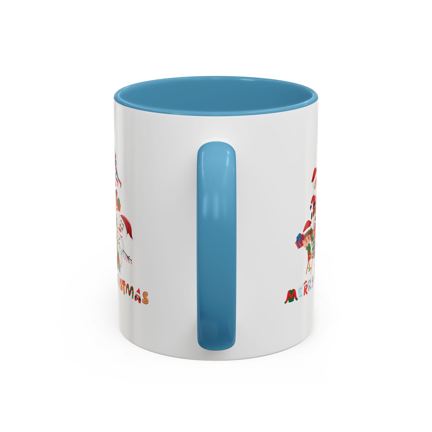 Accent Coffee Mug - Super kiddo making christmas tree with text