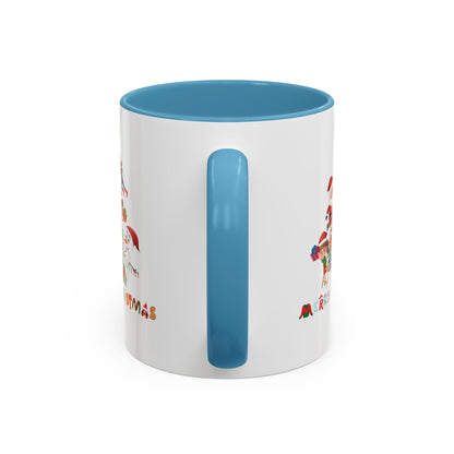 Accent Coffee Mug - Super kiddo making christmas tree with text - [[{"value":"Wonderwear Kid"}]]