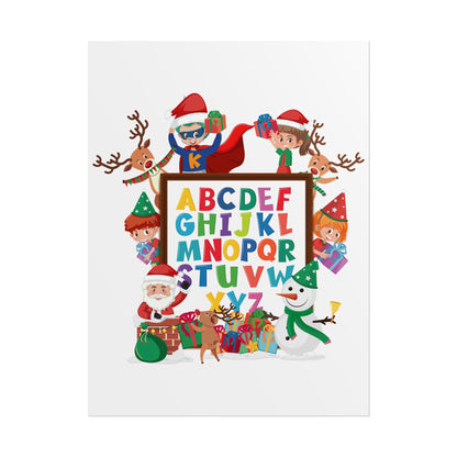 Rolled Posters - Christmas alphabet with super kiddo - [[{"value":"Wonderwear Kid"}]]