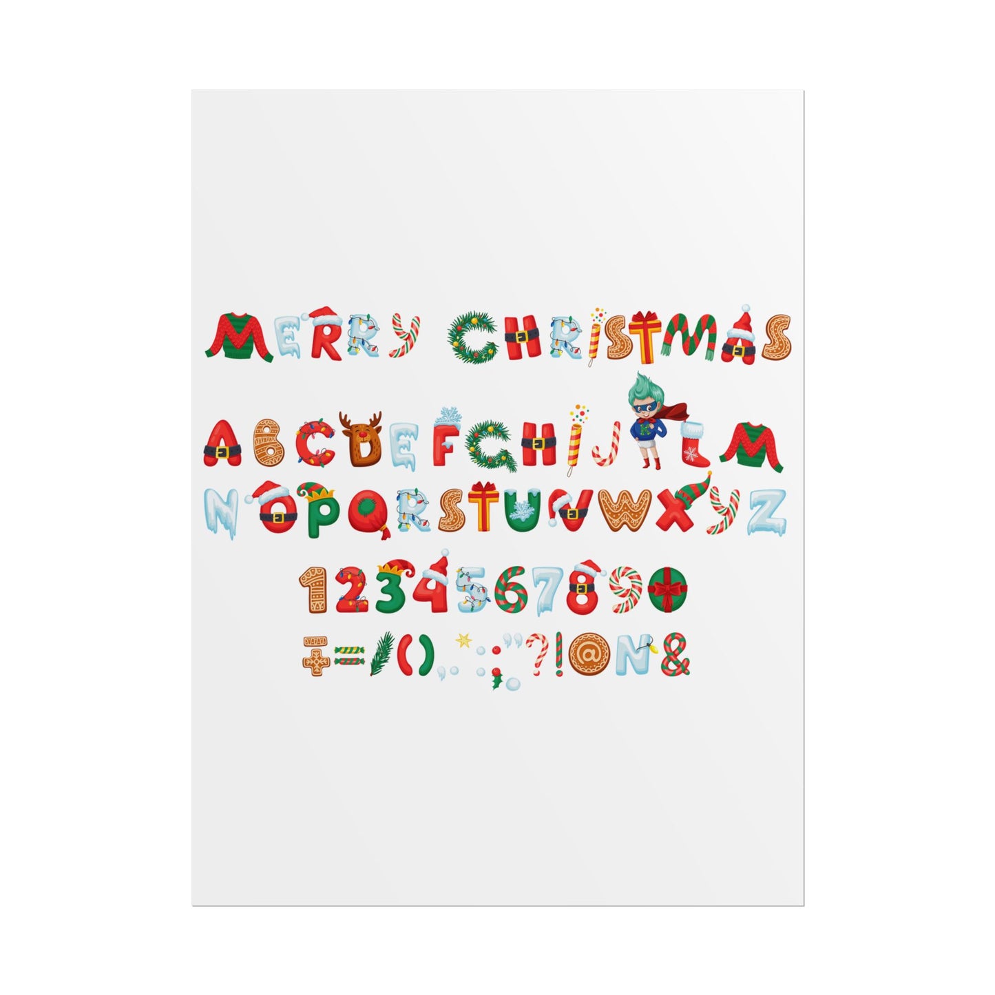 Rolled Posters - Christmas alphabet - [[{"value":"Wonderwear Kid"}]]