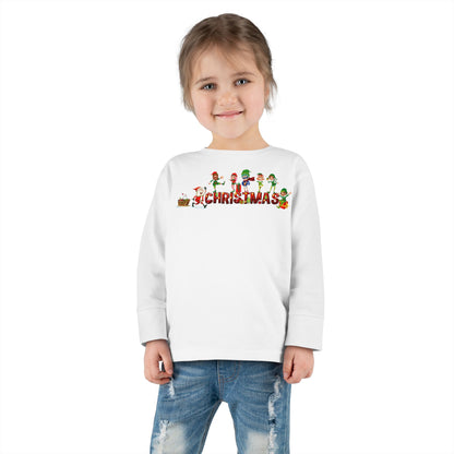 Toddler Long Sleeve Tee - Christmas with santa claus and friends - [[{"value":"Wonderwear Kid"}]]