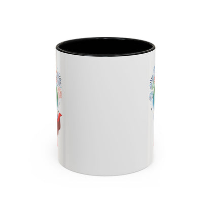 Accent Coffee Mug - Super kiddo holding globe - [[{"value":"Wonderwear Kid"}]]