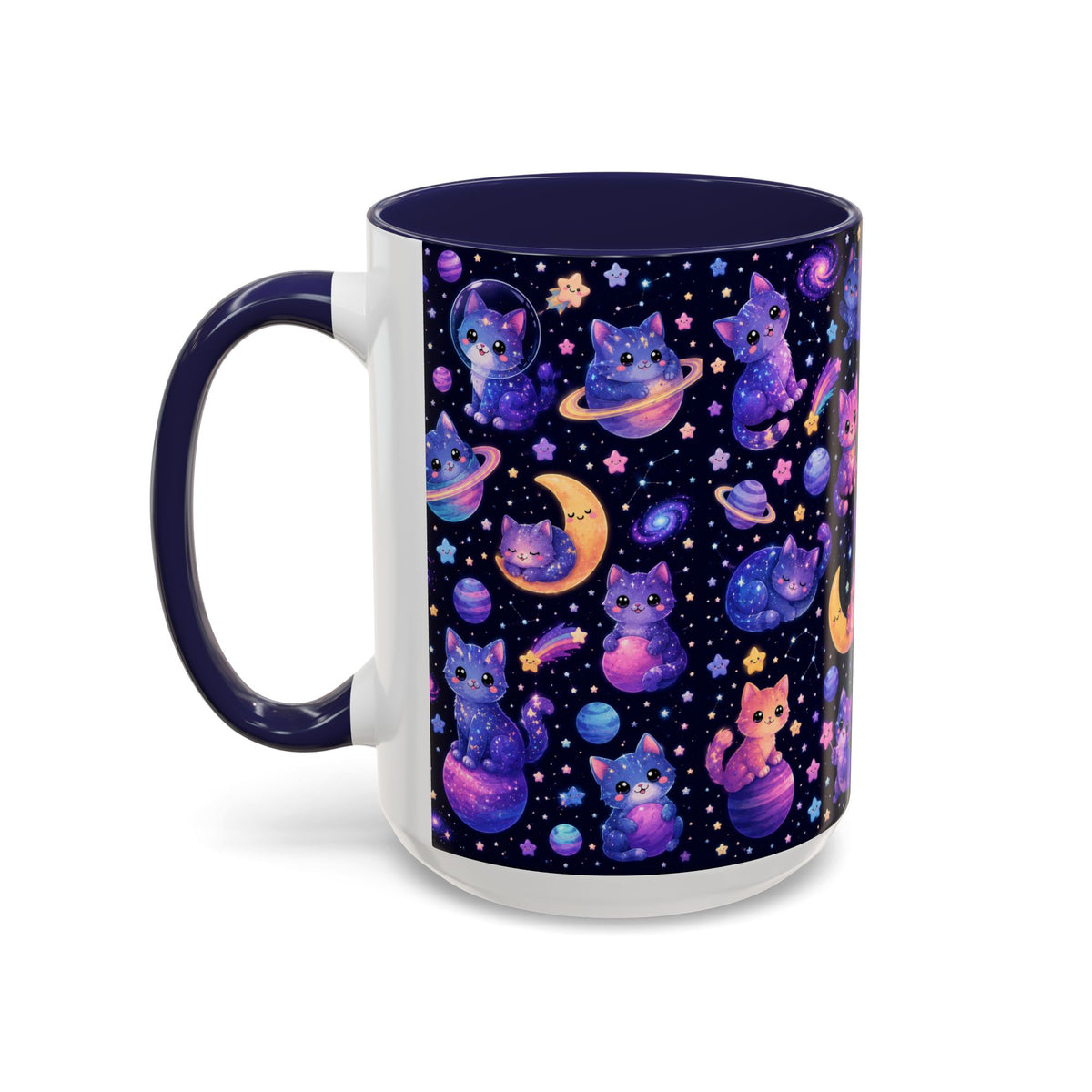 Accent Coffee Mug (11/15 oz) - Galaxy cats