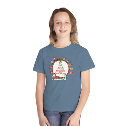 Youth Midweight Tee - We wish you a merry Christmas - [[{"value":"Wonderwear Kid"}]]