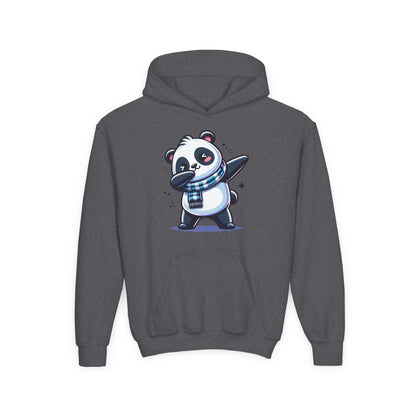 Youth Heavy Blend Hooded Sweatshirt - Panda dabbing dance Printify