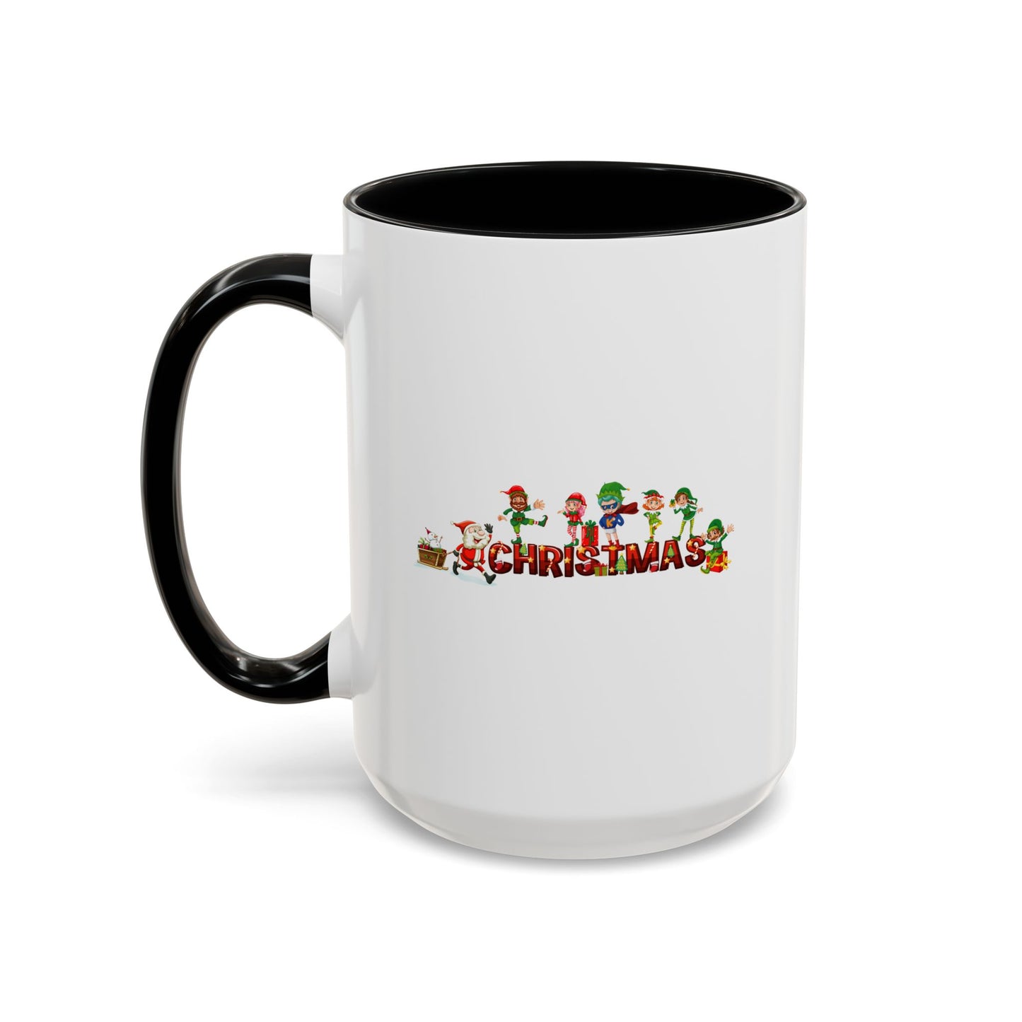 Accent Coffee Mug - Christmas with santa claus and friends