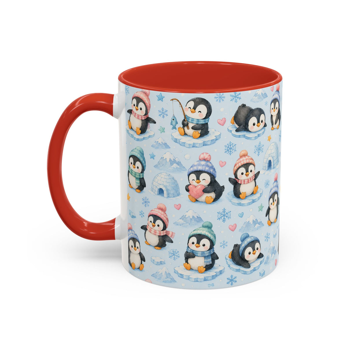 Accent Coffee Mug  (11/15 oz) - Penguin Winter Wonderland