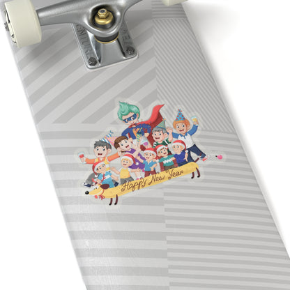Kiss-Cut Stickers - Happy new year with friends - [[{"value":"Wonderwear Kid"}]]