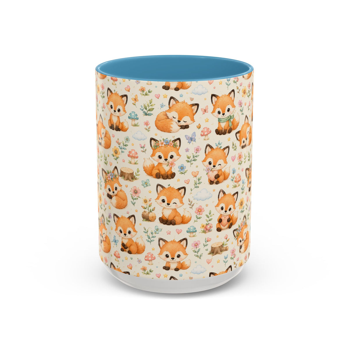 Accent Coffee Mug  (11/15 oz) - Baby foxes