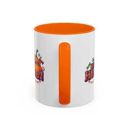 Accent Coffee Mug - Happy halloween banner Printify