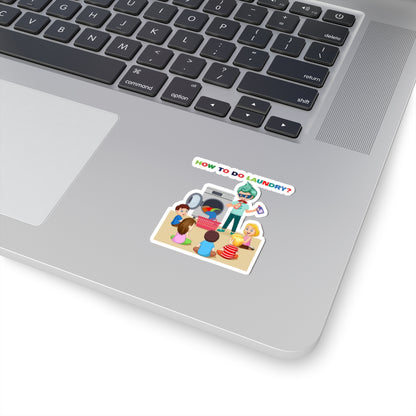 Kiss-Cut Stickers - super kiddo teaching laundry - [[{"value":"Wonderwear Kid"}]]