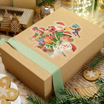 Kiss-Cut Stickers - Super kiddo making christmas tree - [[{"value":"Wonderwear Kid"}]]