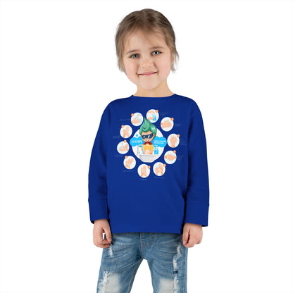 Toddler Long Sleeve Tee - Super kiddo hand washing steps - [[{"value":"Wonderwear Kid"}]]