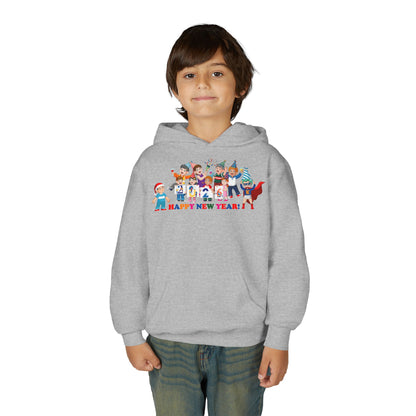 Youth Heavy Blend Hooded Sweatshirt - Happy new year from super kiddo - [[{"value":"Wonderwear Kid"}]]