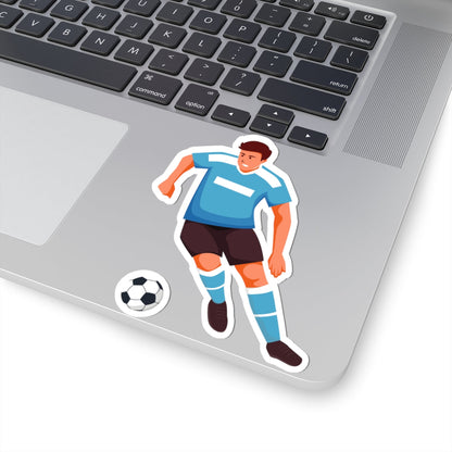 Kiss-Cut Stickers - Man playing foot ball Printify