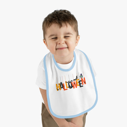 Baby Bib - Holloween hanging letters Printify