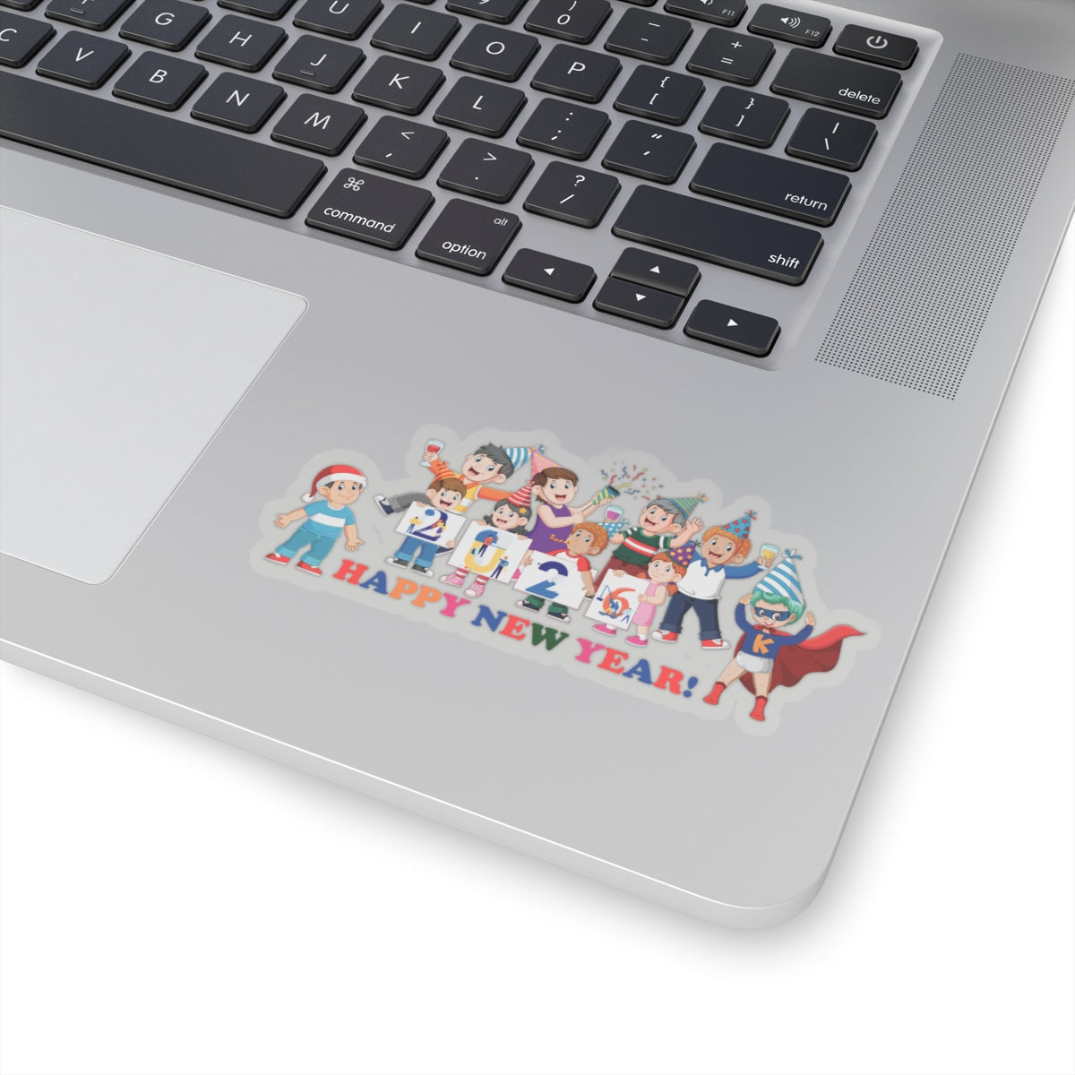 Kiss-Cut Stickers - Happy new year from super kiddo - [[{"value":"Wonderwear Kid"}]]