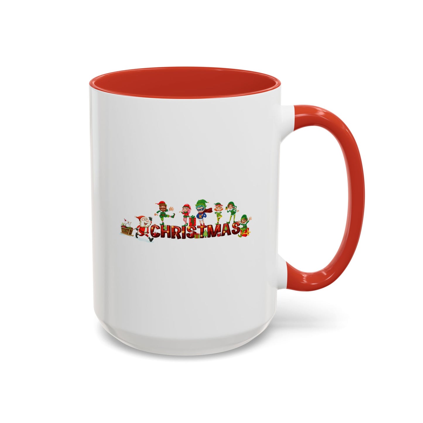 Accent Coffee Mug - Christmas with santa claus and friends