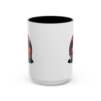 Accent Coffee Mug - Super kiddo wearing pumpkin - [[{"value":"Wonderwear Kid"}]]