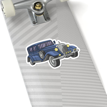 Kiss-Cut Vinyl Decals - vintage retro car Printify