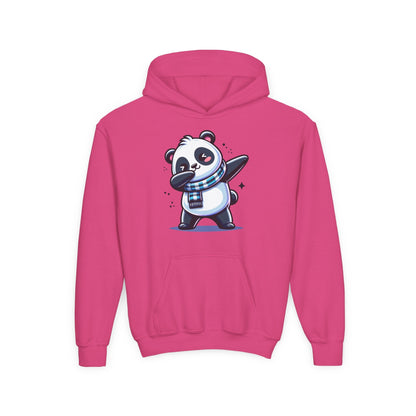 Youth Heavy Blend Hooded Sweatshirt - Panda dabbing dance Printify