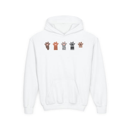 Youth Heavy Blend Hooded Sweatshirt - Group of paw Printify