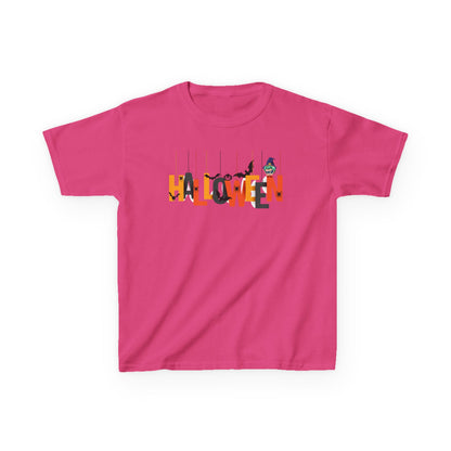 Kids Heavy Cotton™ Tee - Holloween hanging letters Printify