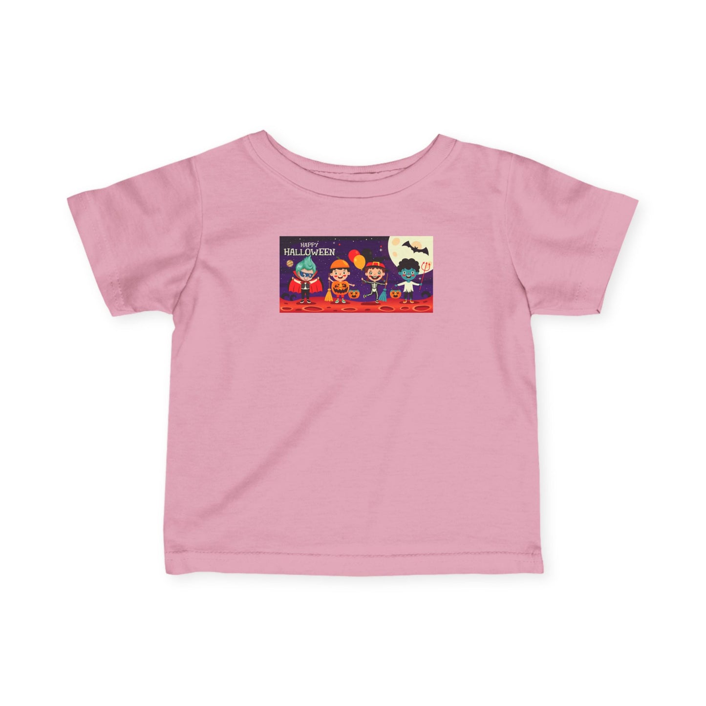 Infant Fine Jersey Tee - Super kiddo with friends on holloween
