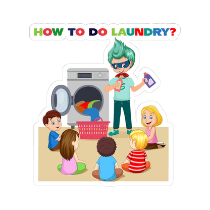 Kiss-Cut Stickers - super kiddo teaching laundry - [[{"value":"Wonderwear Kid"}]]