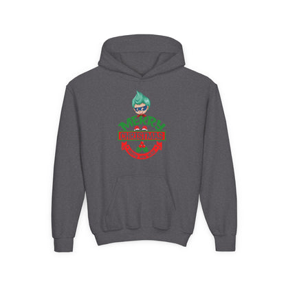 Youth Heavy Blend Hooded Sweatshirt - Merry chridtmas from super kiddo - [[{"value":"Wonderwear Kid"}]]
