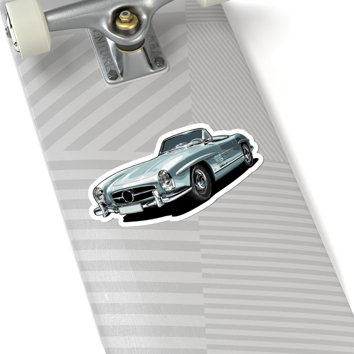 Kiss-Cut Stickers - Gray sports car